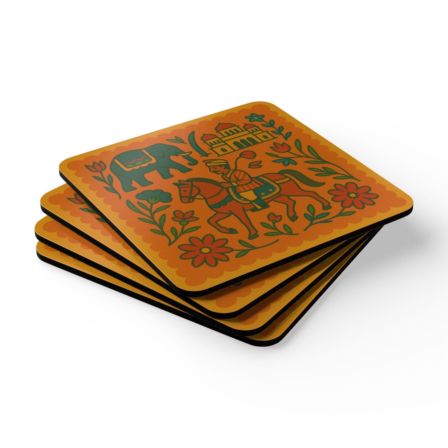 Jaisalmer Cork Coaster Set
