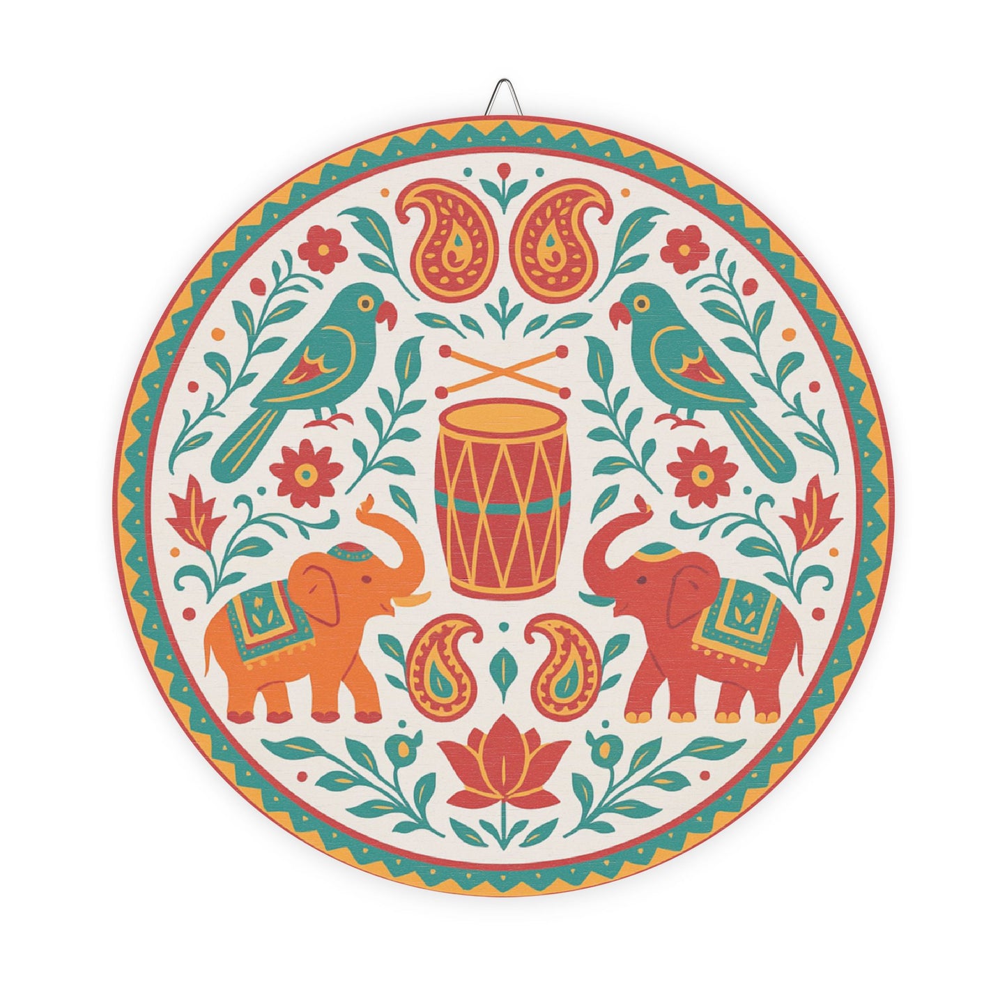 Dhol Tasha Wooden Wall Sign