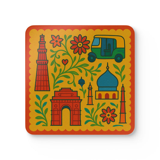 Dilli Haat Cork Coaster Set