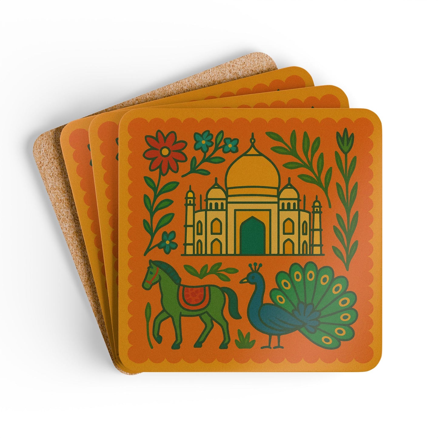Noor-e-Agra Cork Coaster Set