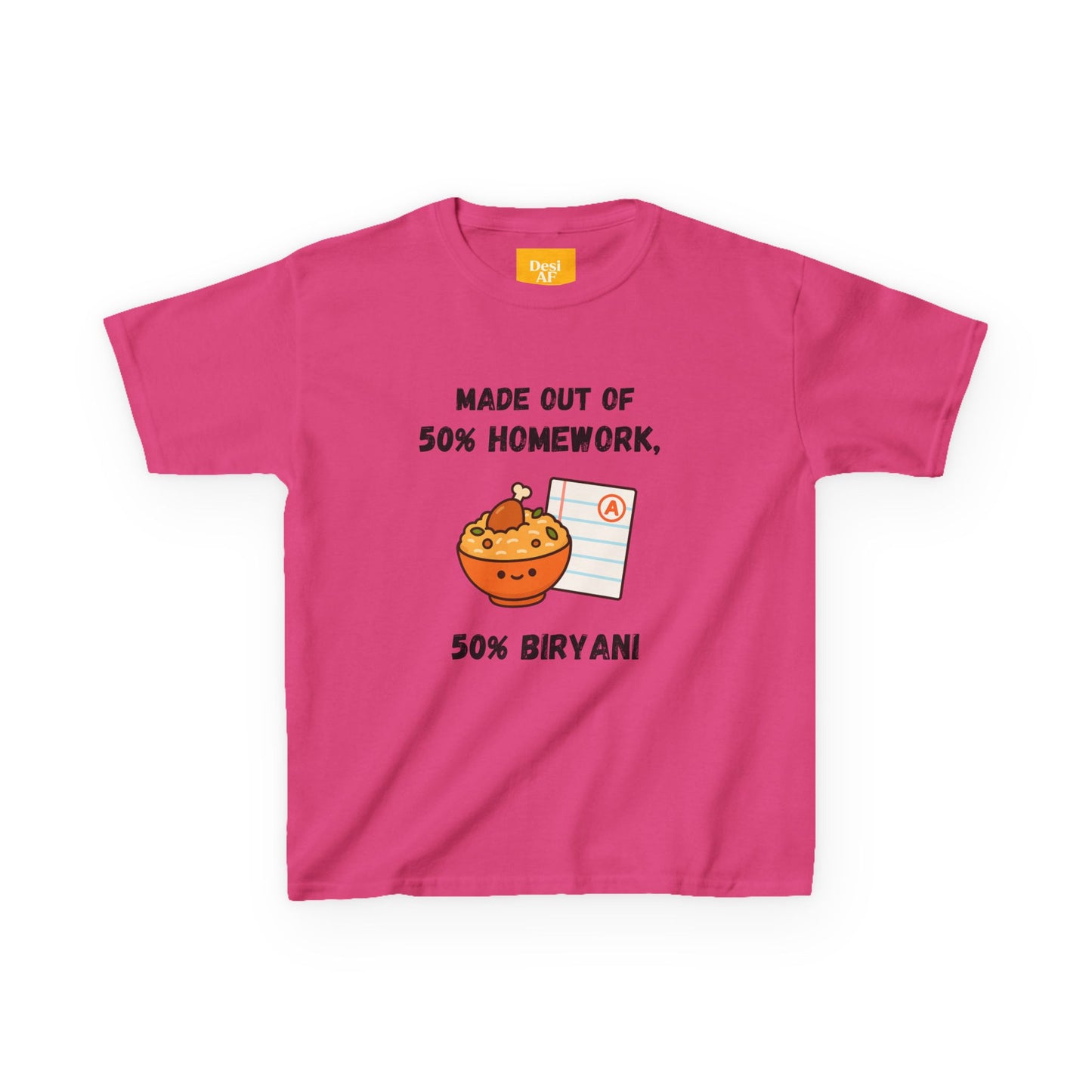 50% Homework, 50% Biryani Kids Tee